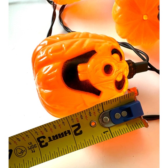 Blow Mold Halloween Pumpkin String Lights - Jack O' Lantern 6 Ft. - Picture 6 of 7